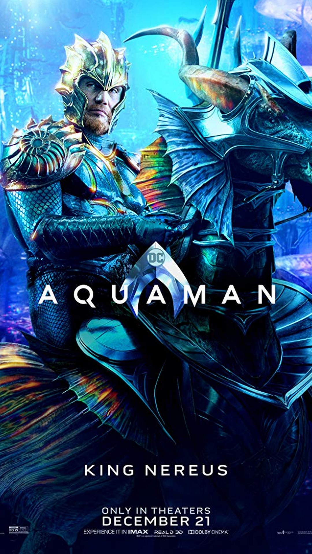 Aquaman 2018 Movie Poster with resolution 1080x1920 pixel. You can make this wallpaper for your Mac or Windows Desktop Background, iPhone, Android or Tablet and another Smartphone device