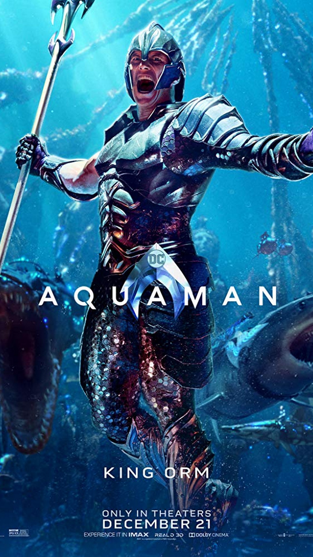 Aquaman Poster with resolution 1080x1920 pixel. You can make this wallpaper for your Mac or Windows Desktop Background, iPhone, Android or Tablet and another Smartphone device