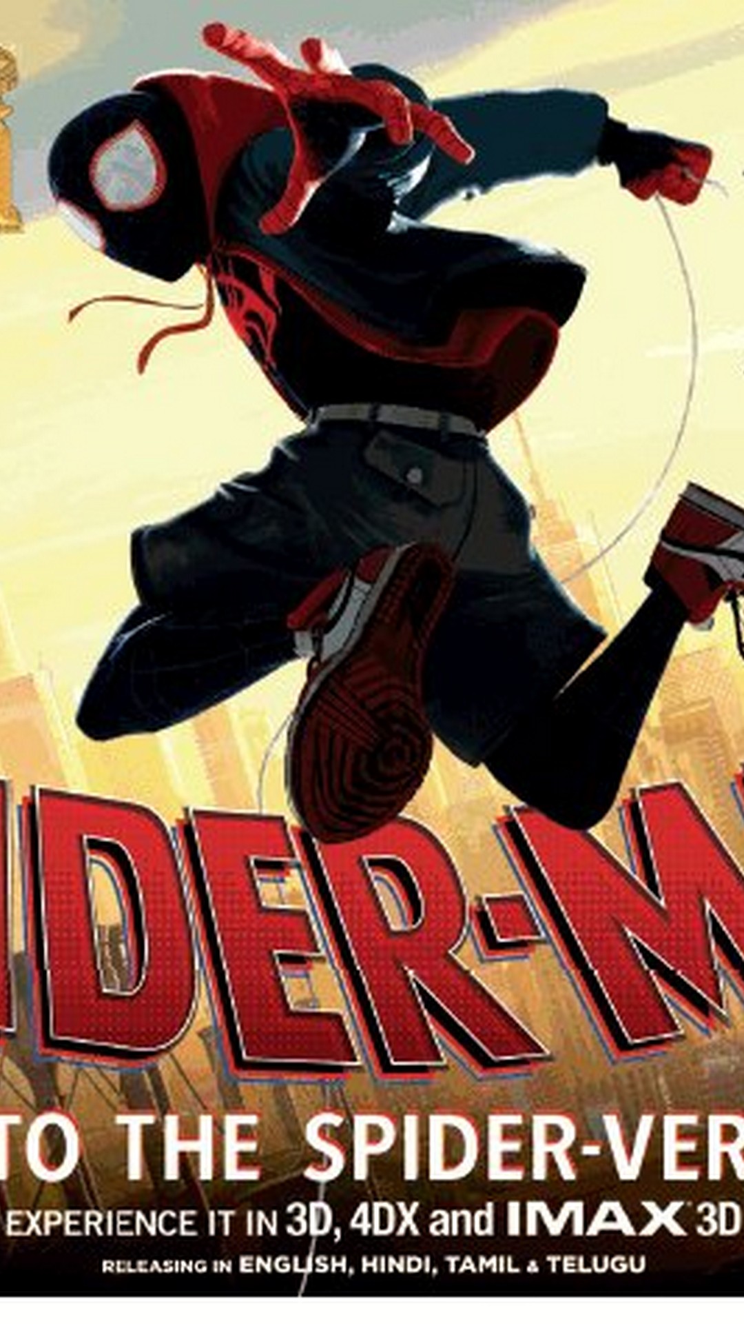 Spider-Man Into the Spider-Verse 2018 Full Movie Poster with resolution 1080x1920 pixel. You can make this wallpaper for your Mac or Windows Desktop Background, iPhone, Android or Tablet and another Smartphone device