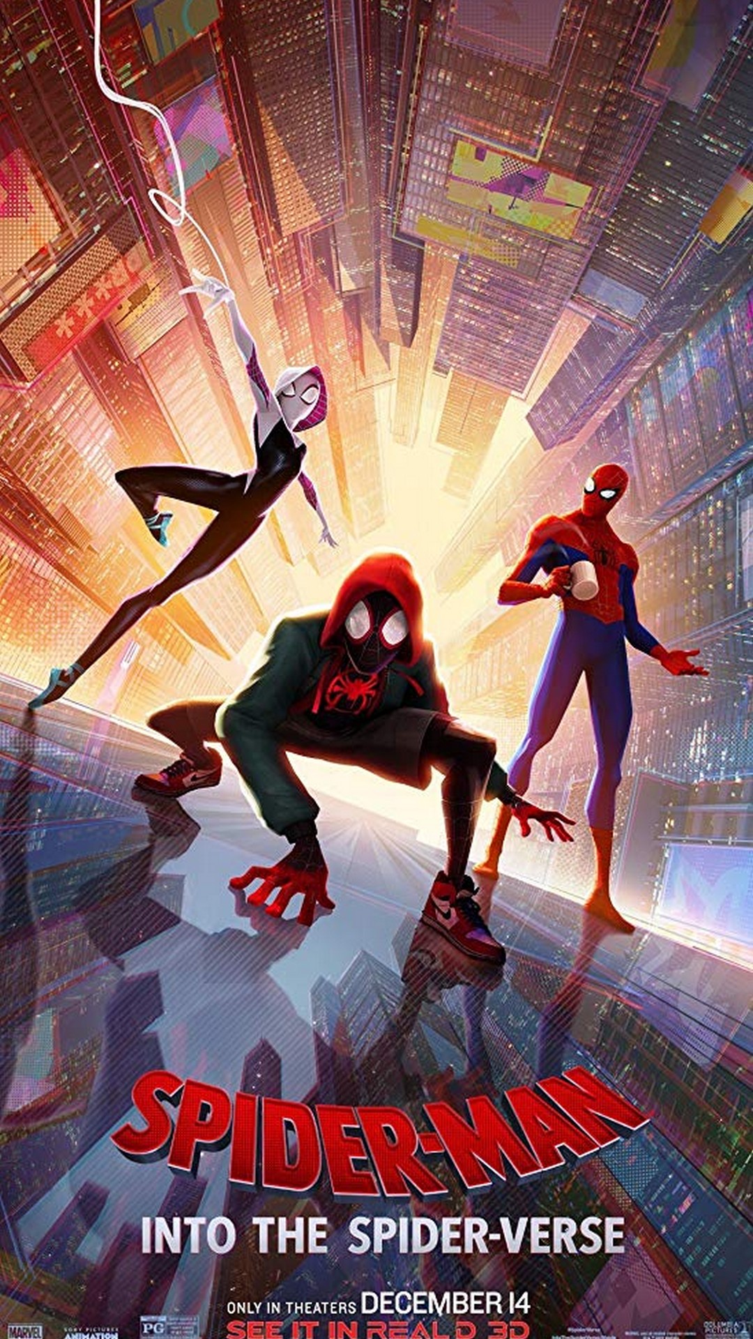 Spider-Man Into the Spider-Verse Mobile Wallpaper with resolution 1080x1920 pixel. You can make this wallpaper for your Mac or Windows Desktop Background, iPhone, Android or Tablet and another Smartphone device