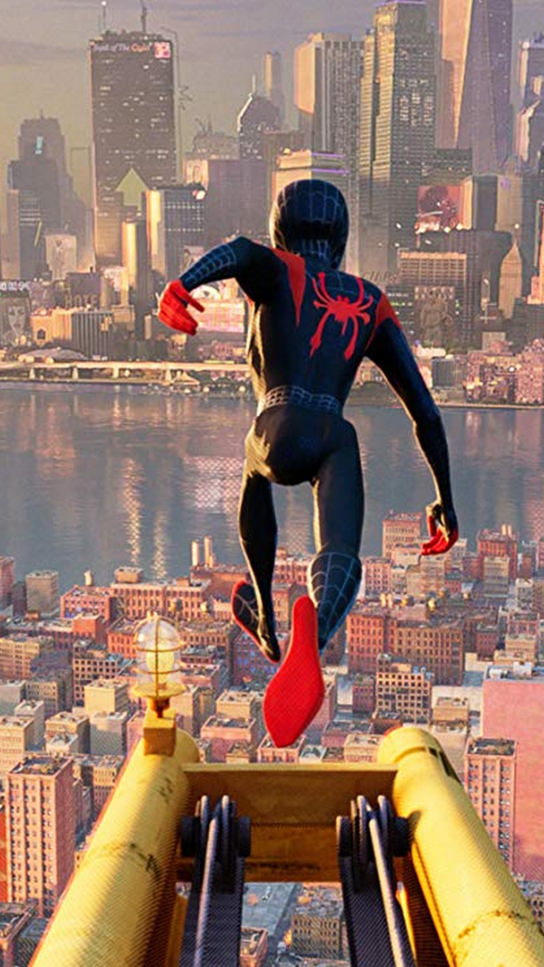 Spider-Man Into the Spider-Verse Movie Poster with resolution 1080x1920 pixel. You can make this wallpaper for your Mac or Windows Desktop Background, iPhone, Android or Tablet and another Smartphone device