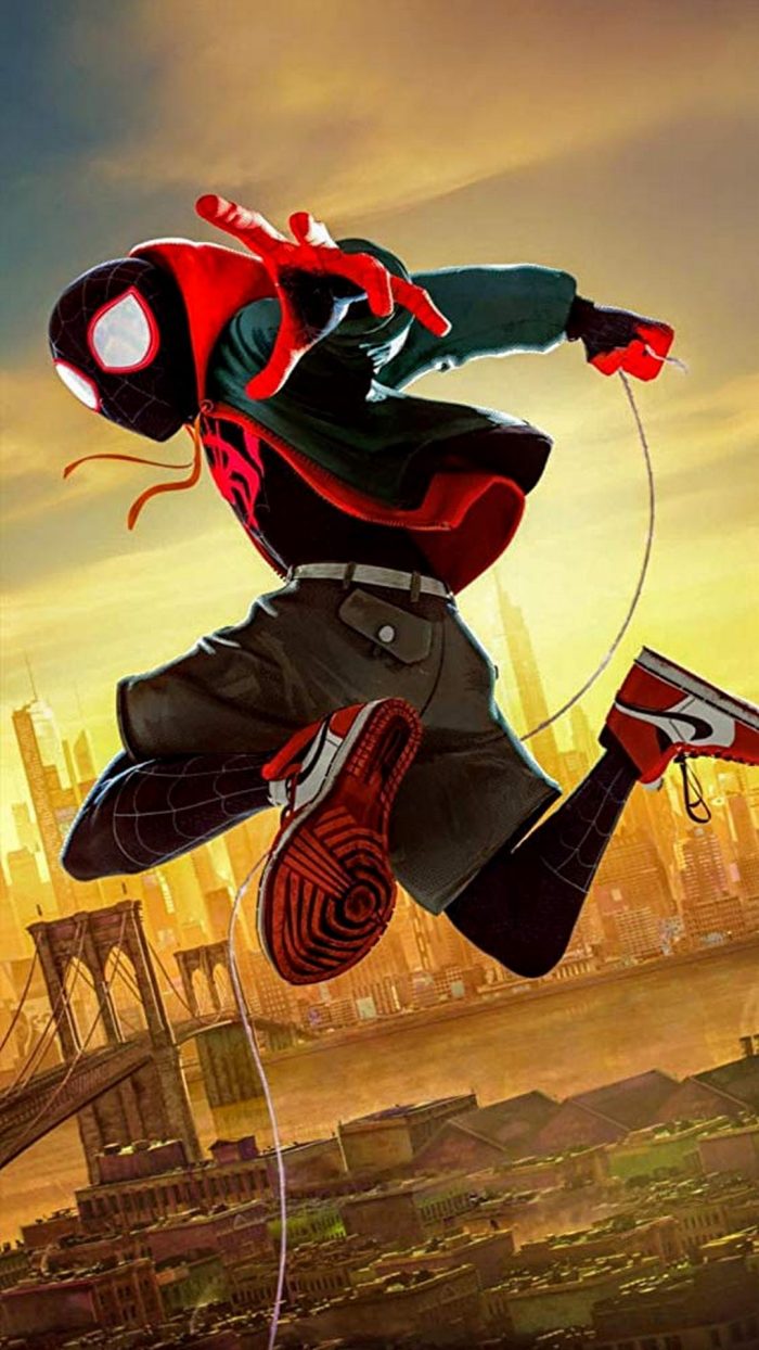 download across the spiderverse poster