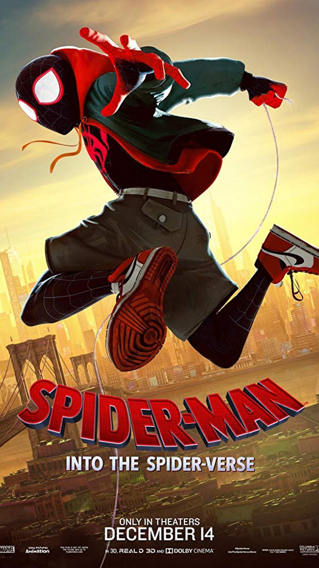 Spider-Man Into the Spider-Verse Wallpaper Mobile with resolution 1080x1920 pixel. You can make this wallpaper for your Mac or Windows Desktop Background, iPhone, Android or Tablet and another Smartphone device