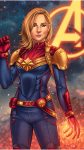 Captain Marvel Animated iPhone X Wallpaper
