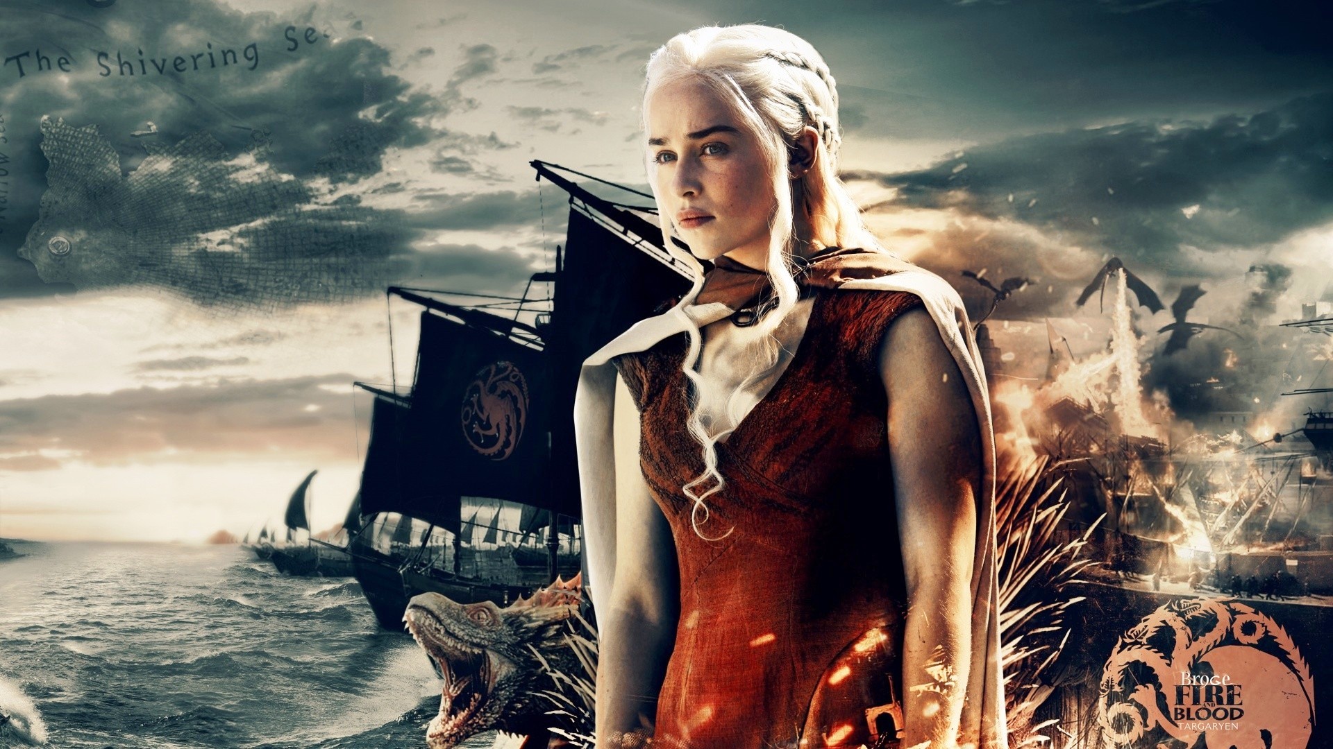 Game of Thrones Daenerys Targaryen Wallpaper HD with high-resolution 1920x1080 pixel. You can use this poster wallpaper for your Desktop Computers, Mac Screensavers, Windows Backgrounds, iPhone Wallpapers, Tablet or Android Lock screen and another Mobile device