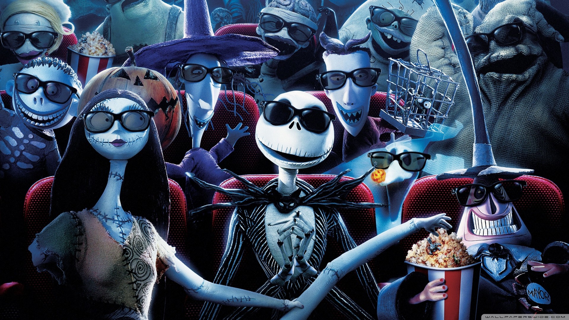 Nightmare Before Christmas Movie Wallpaper with high-resolution 1920x1080 pixel. You can use this poster wallpaper for your Desktop Computers, Mac Screensavers, Windows Backgrounds, iPhone Wallpapers, Tablet or Android Lock screen and another Mobile device